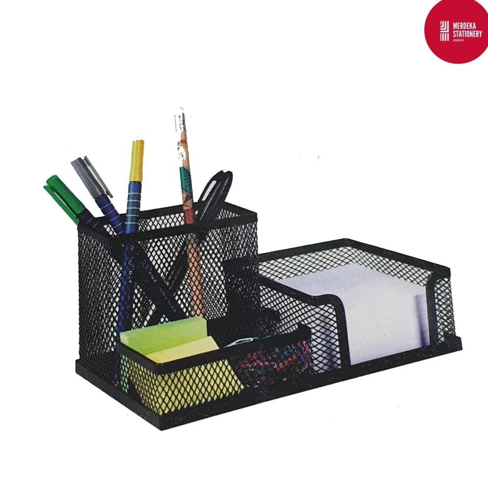 

ad-56 Memo/Desk/Stationery/ATK Organizer/Holder/Stand 3 Sekat V-TEC HITAM Viral