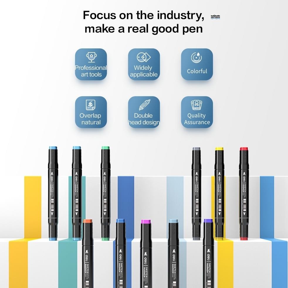 

PJJ-1621 Harga-MinimumCOD Touch 168/80/60/48/Warna Sketsa Spidol Umum General Marker Set Animation Markers Hemat