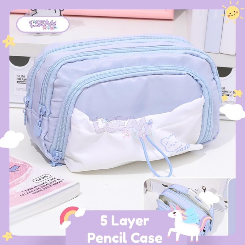 

Of14 Pencil Case Serut Multi Layer Pouch Organizer Makeup Stationery Tempat Pensil Aesthetic Kapasitas Besar Viral