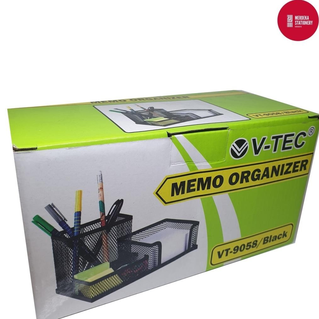 

PL30 Memo/Desk/Stationery/ATK Organizer/Holder/Stand 3 Sekat V-TEC HITAM Terlaris
