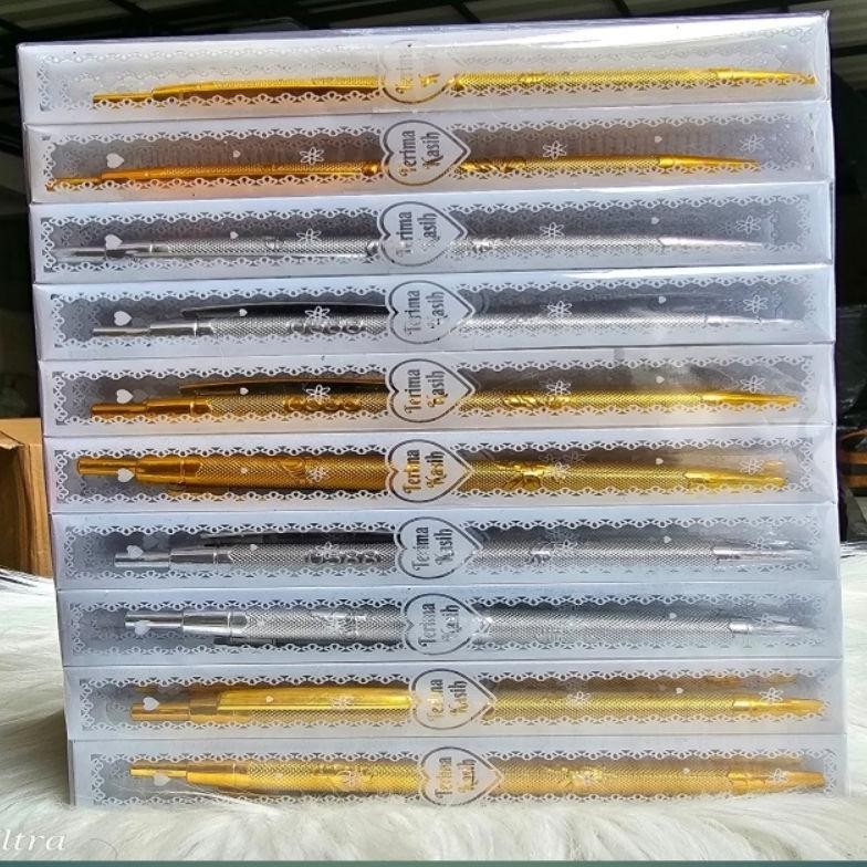 

fth-56 ( isi 50pcs ) pulpen emas perak mika Sale