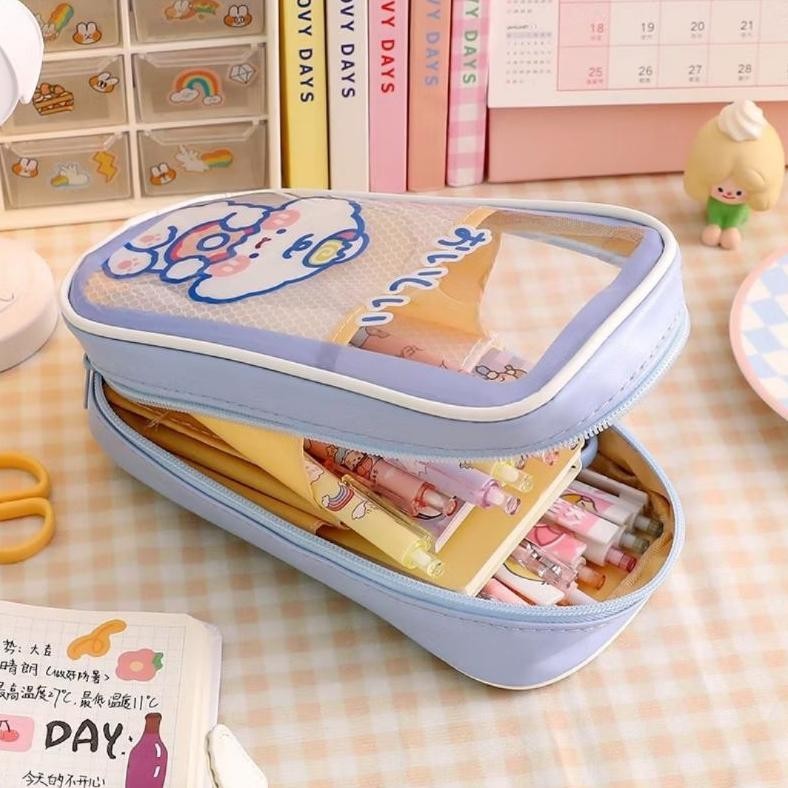 

ad-77 TEMPAT PENSIL AESTHETIC LUCU KAWAII KAIN /PVC PENCIL CASE UNYU Hemat