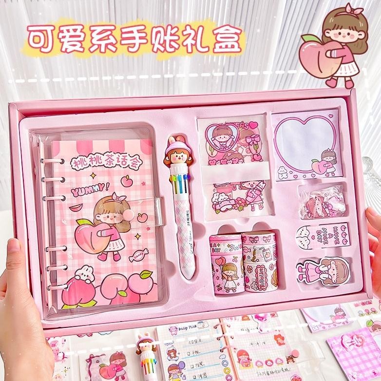 

Paling Murah!!! 8 IN1Sticker Gift Box Cute Diary Notebook A6 Book Set Box Cute Stationery Girl Kids Journal Birthday Gift Sticker Pencil Cartoon Buku Cantik Sale
