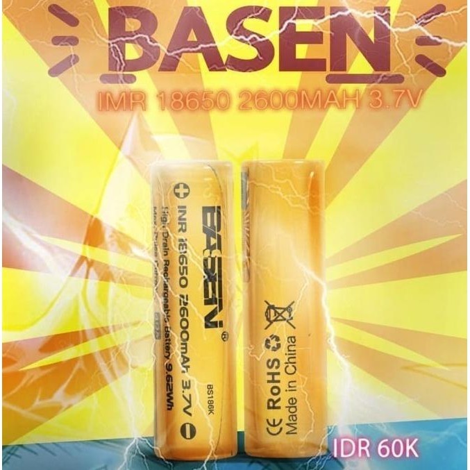 Basen 2600Mah 40A 3.7V 18650 - Special Vape Battery Basen For Vapor