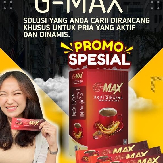 

G-Max Kopi Ginseng Gmax Ambah Stana Pria Dewasa