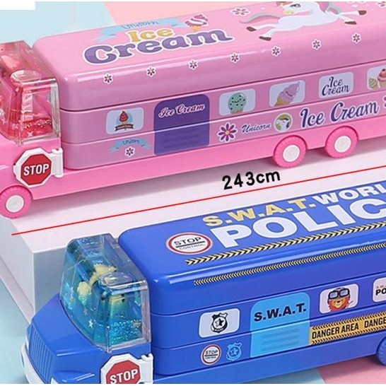 

Tempat Sil Kotak Sil Bus Double Deer Metal Series Unik Lucu