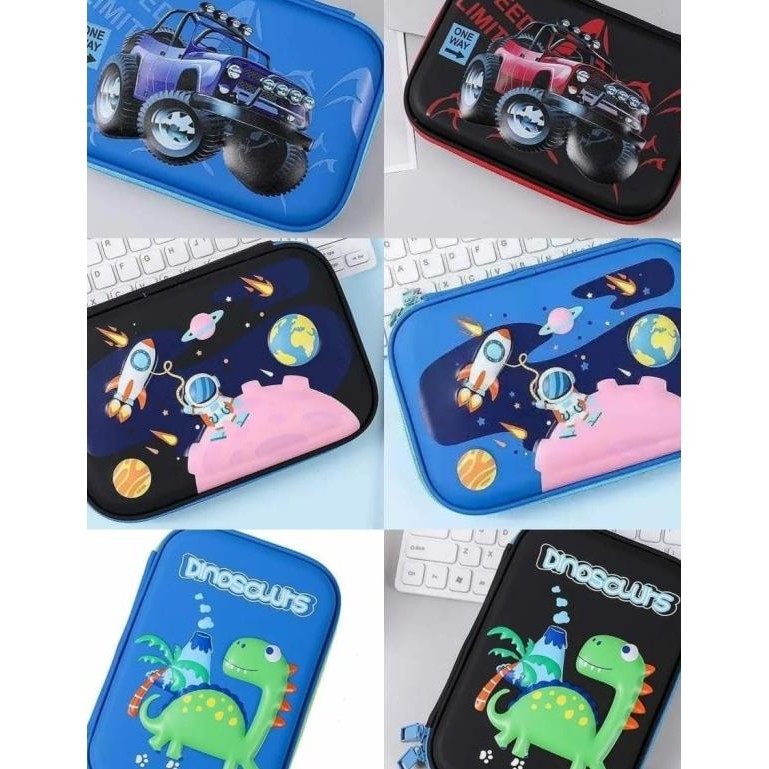

Kotak Sil 3D Timbul Anak Laki Tempat Sil Dino Astronot Mobil