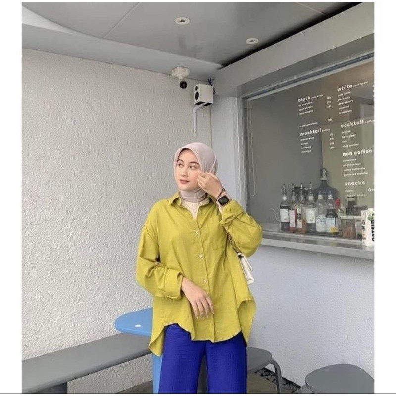 Kemeja Wanita Zara Oversize / Full Tag / Kemeja Import