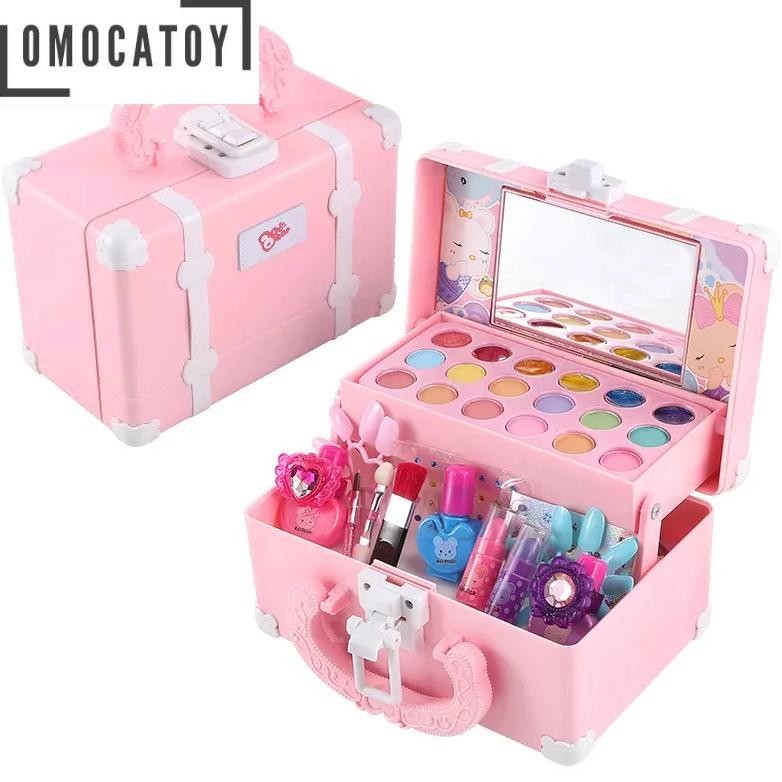 DISKON BULANAN  Mainan Tas Kosmetik Anak | Mainan Kosmetik Koper 1 Set | Mainan Kosmetik Aman Untuk 