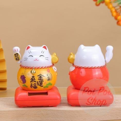 Original Pajangan Patung Hiasan Boneka Dashboard Mobil Mainan Kucing China Hoki Lucky Cat Rezeki Man