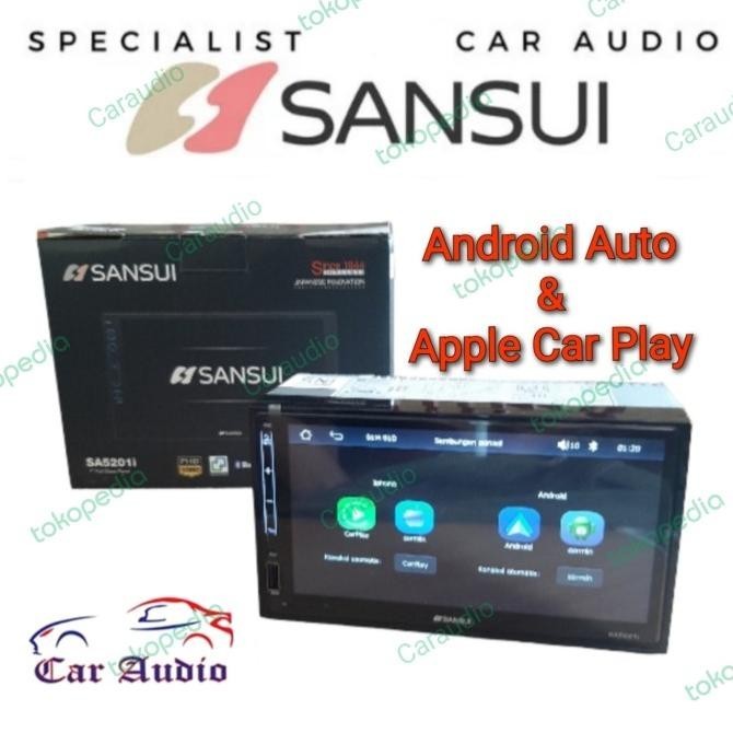TV MOBIL DOUBLE DIN SANSUI 5201I FULL HD AUTOLINK ANDROID DAN IPHONE HARGA SPESIAL