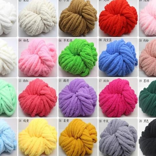 Benang Rajut Chenille Jumbo/ Benang Rajut Handuk Jumbo