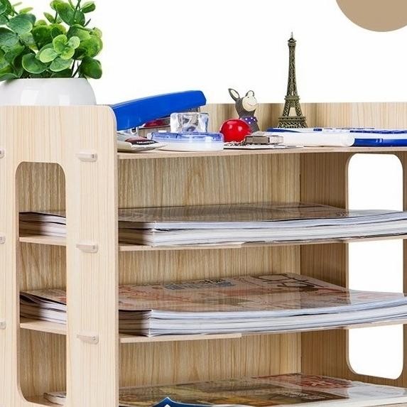 

RAK BUKU LACI KANTOR MINIMALIS TEMPAT BOX FILE ATAS MEJA VINTAGE KOKOH H56J