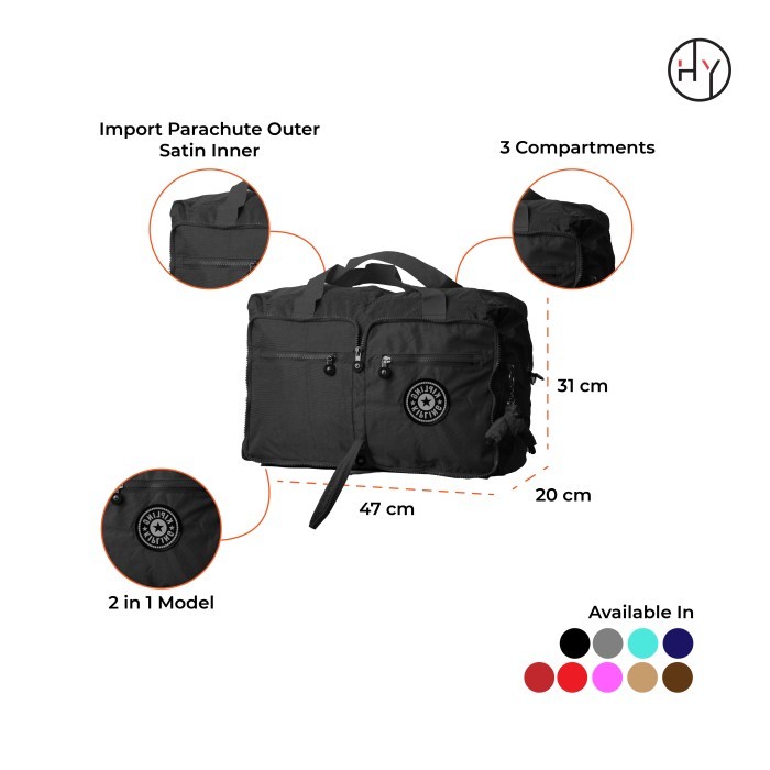 NEW SERIES KK26-TAS PAKAIAN KIPLING LIPAT 2IN1 IMPOR TRAVEL BAG UNISEX ORIGINAL QUALITY