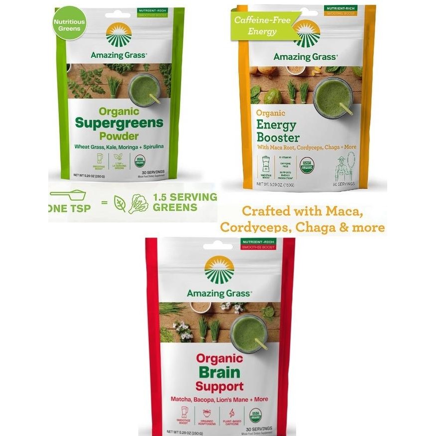 

Amazing Grass Organic Smoothie Boosters: Supergreens Powder _ - original