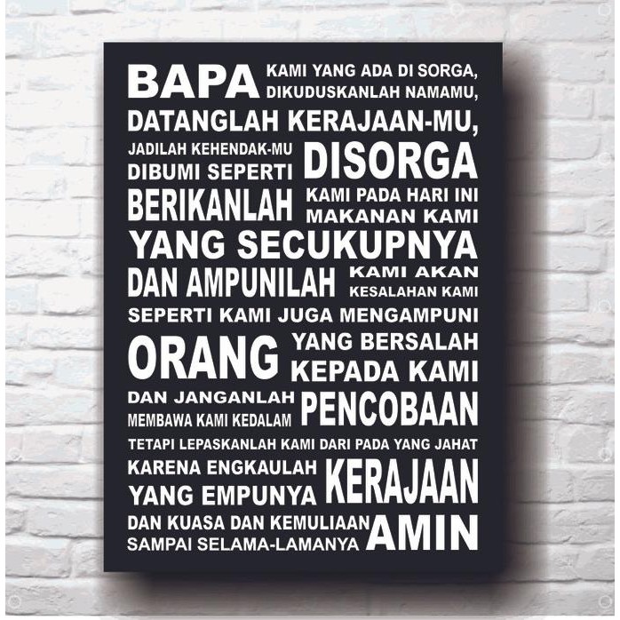 

Wall Decor Hiasan Dinding Kristen Doa Bapa Kami 30x40 cm Pajangan
