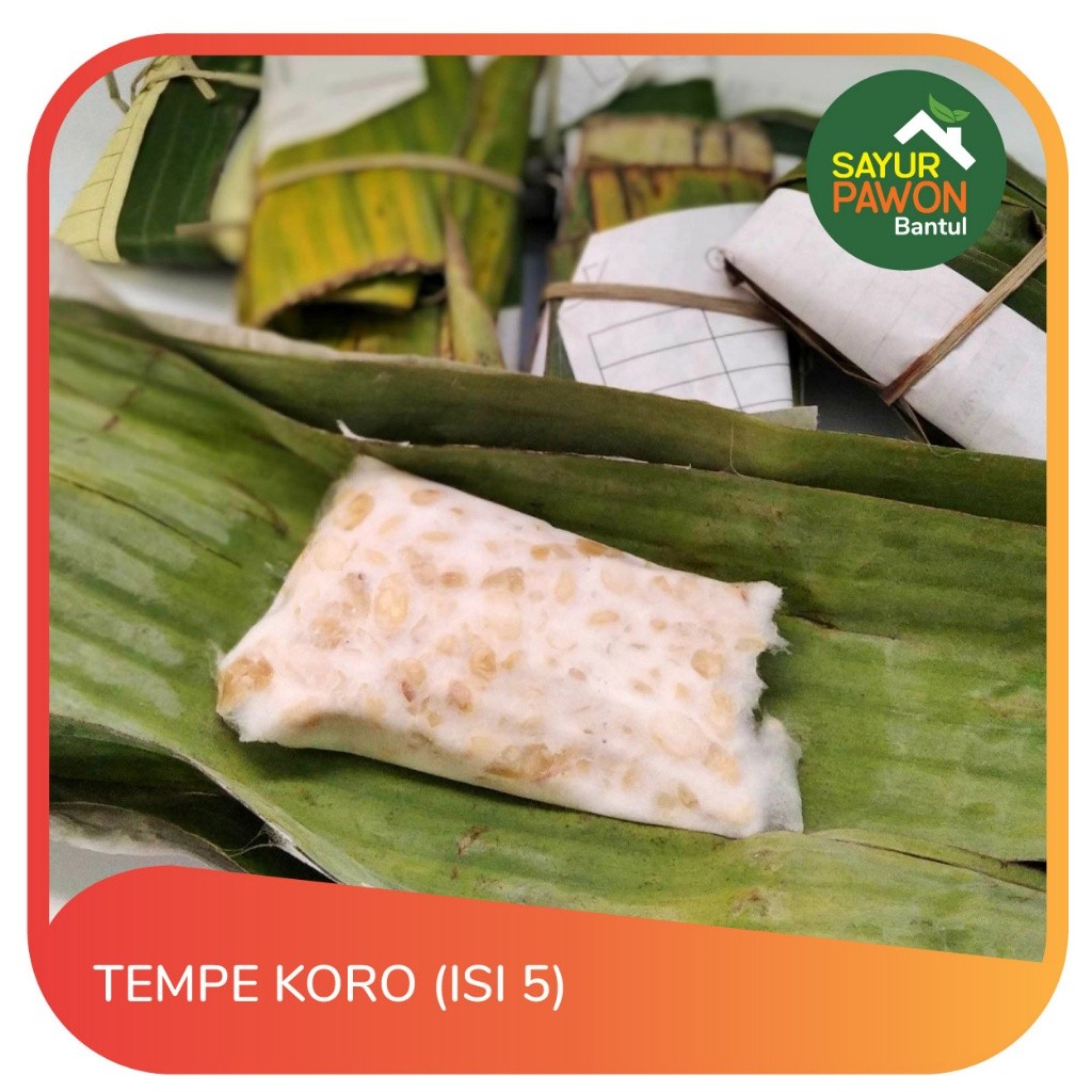 

TEMPE KORO KECIL BUNGKUS DAUN PISANG per 5 pcs