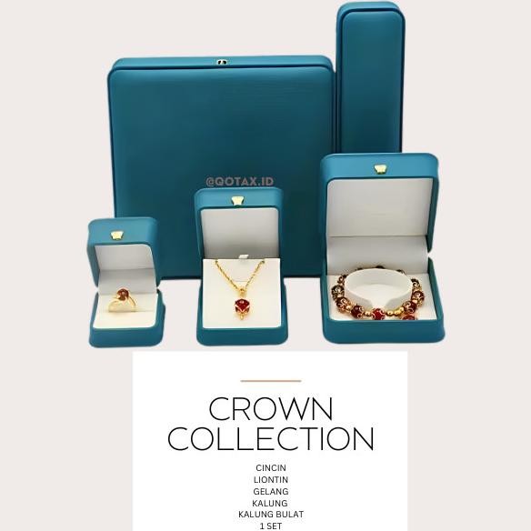 Kotak Perhiasan Mewah Kulit/Jewelry Box Set /Cincin/Kalung/Gelang/1Set