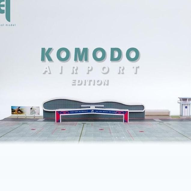 Premium Diecast/Miniatur Terminal Bandara Komodo Pesawat Skala 1:400