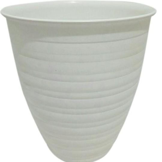 Pot Pirus Bunga Tanaman Putih 30 Cm Plastik Awet