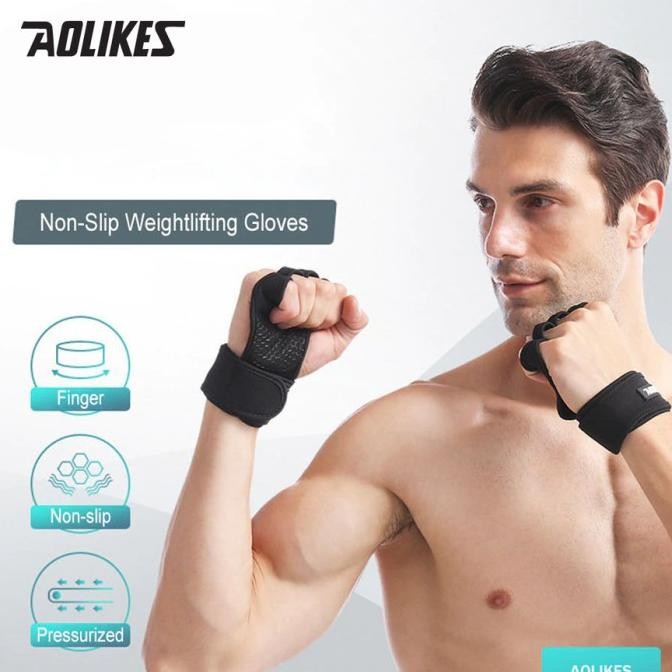 

Sarung Tangan Aolikes 118 Anti Slip Glove Gym Fitness Gym Fitness Ori