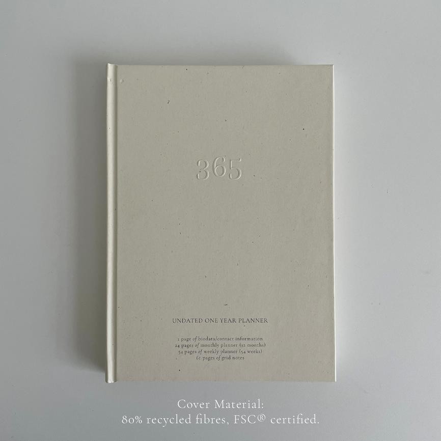 

rg-4 365 Undated Planner - Hard Cover with Fabric Book Cover by Keartas Studio Original