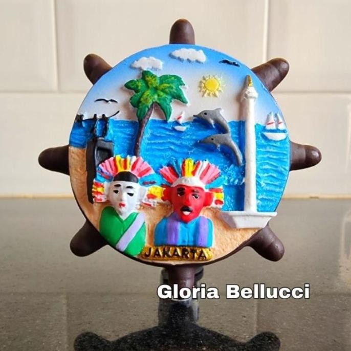 Hemat Besar Hari Ini Souvenir Ondel2 Jakarta Monas Tempelan Kulkas Magnet Pantai Lumba Indonesia Ond