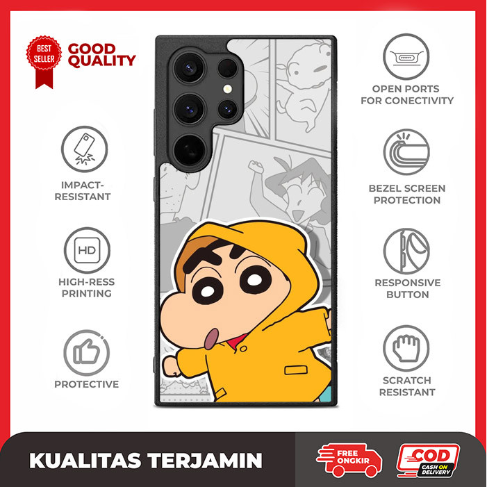 Case Casing Custom Samsung S24 S23 S22 S21 S20 FE Ultra Plus Shinchan AE3253 Hardcase A14
