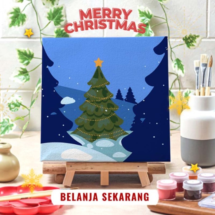 

Azalia Paint By Number Pohon Natal Diy Painting Canvas 20X20 Alat Lukis
