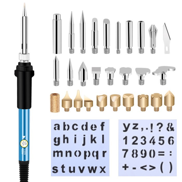 

Azalia Promo 35Pcs Alat Lukis Bakar Wood Burning Pen Pyrography Set Pen Solde