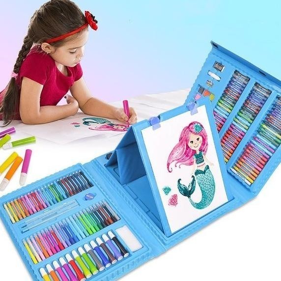 

Azalia Complete Drawing Tool Set - Set Alat Tulis Dan Lukis Gambar Mewarnai