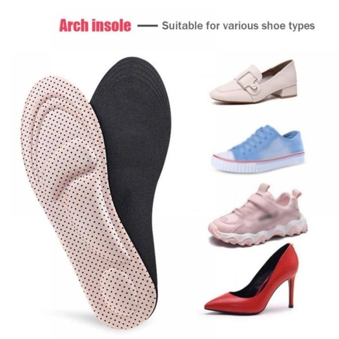 

4D Flock Memory Foam Orthotic Insole Arch Support Orthopedic Insoles