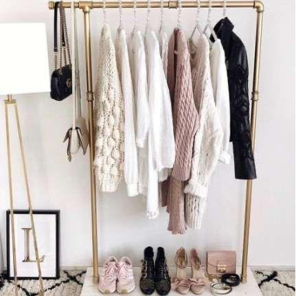 Open wardrobe gantungan baju industrial hanger lemari besi industri