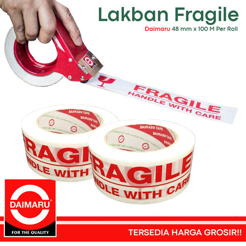 

Lakban Fragile / Lakban Pecah belah Daimaru 48 mm x 100 M Per Roll