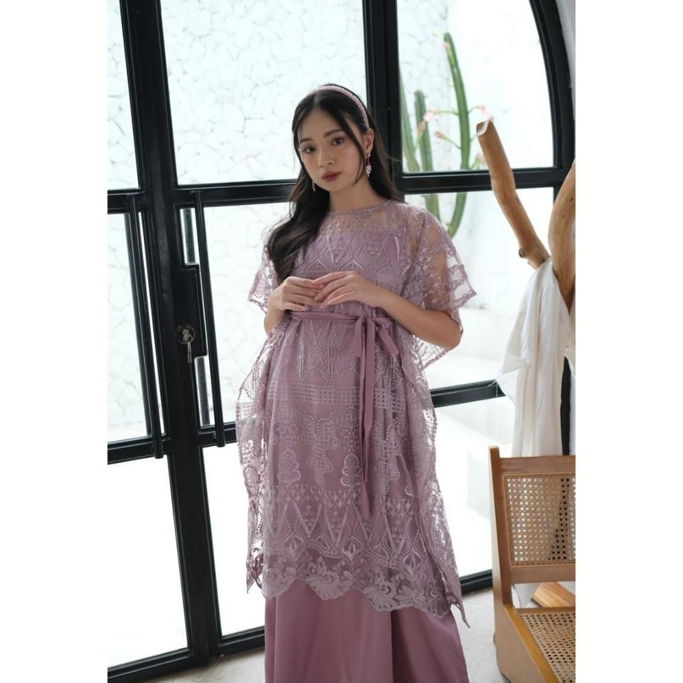 Gamis Kaftan Pesta Mewah Moana Vol. Dress Lebaran Baju Wanita Dress Kondangan