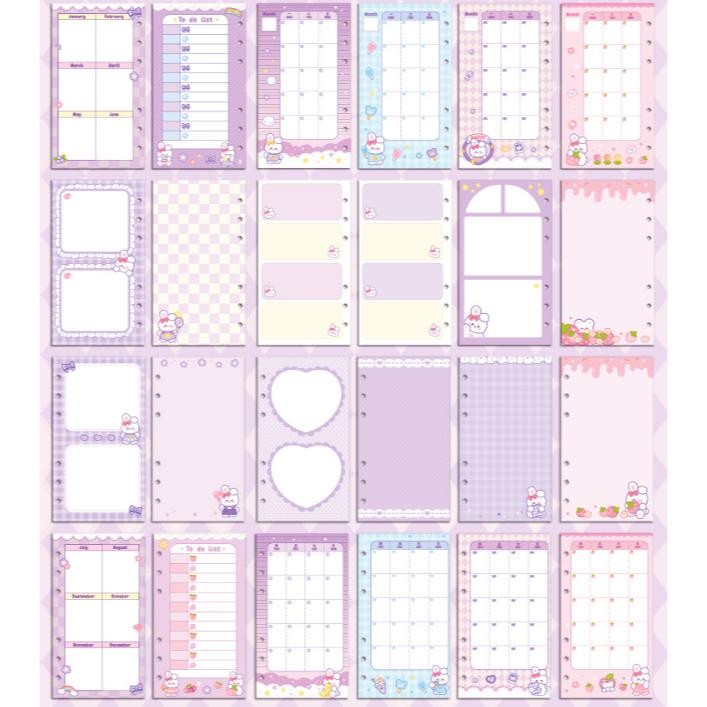 

er-87 Zumoo Princess Art Binder SET PVC A6 Full Color Paper Planner / Binder SET PVC A6 dengan Loose Leaf Planner Warna GRID Original