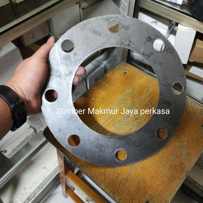 

Gasket Klingrit 1000 Flange Ansi 150 6" Inch ( Dn 150 ) Tebal 3Mm