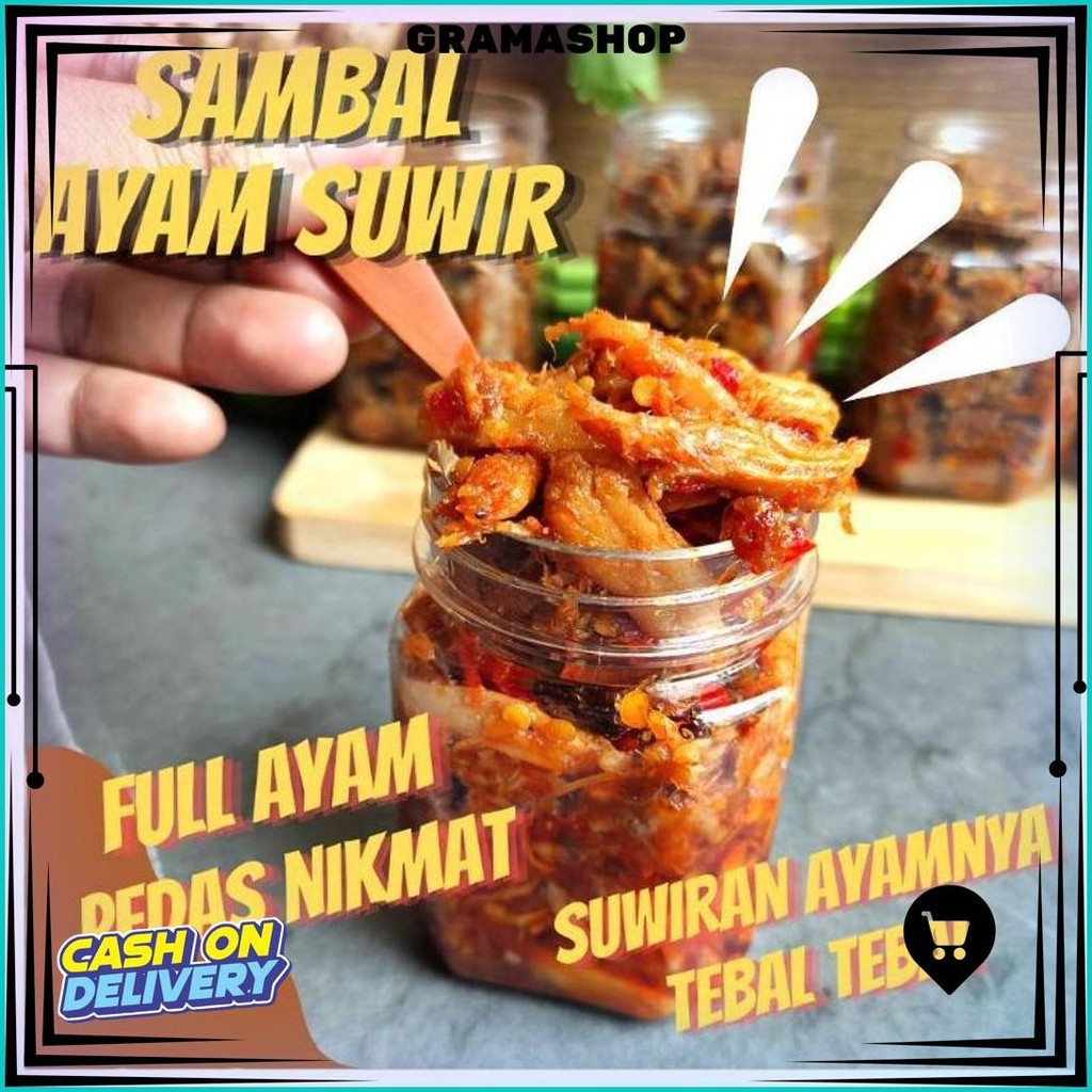 

220Gr (Premium) Sambal Cumi, Paru, Cakalang, Roa, Ayam Suwir, Pete, Teri Medan, Jengkol, Bawang, Terasi D Promo 8.8