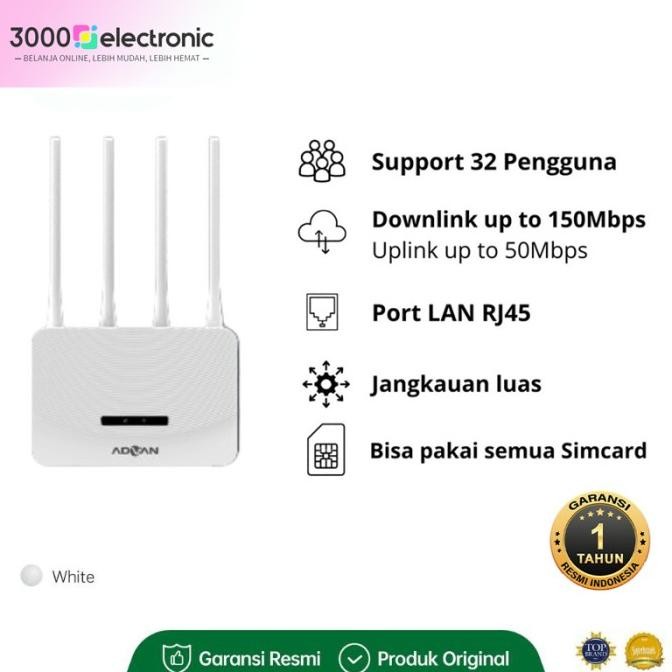 ADVAN CPE V1 PRO MODEM WIFI ( MIFI ) ROUTER WI-FI UNLOCK ALL OPERATOR SIM JARINGAN 4G LTE 2807T