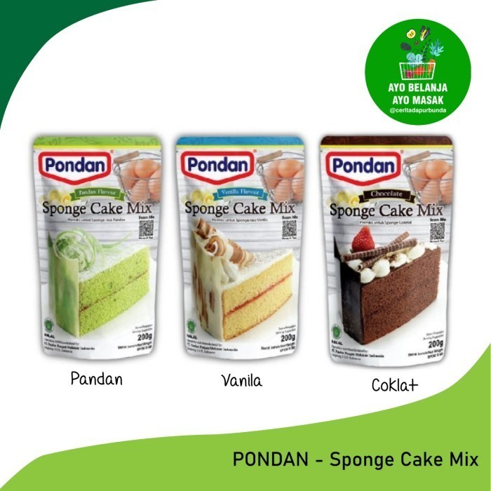 

PONDAN Tepung Premix Sponge Cake / pack