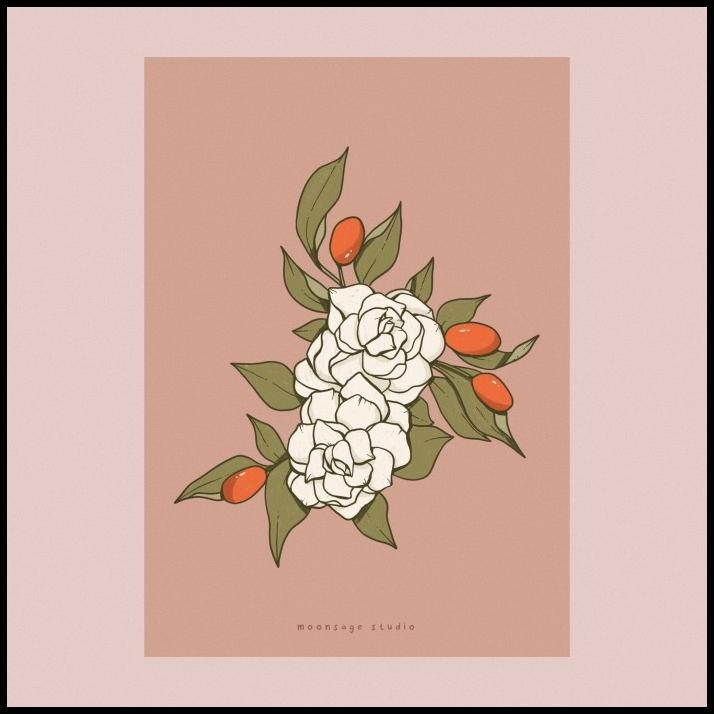 

DISKON BLOSSOM A6 ART PRINT / POSTCARD !!!!!!!