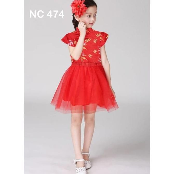 Baju Dress model Cheongsam Anak Perempuan Impor