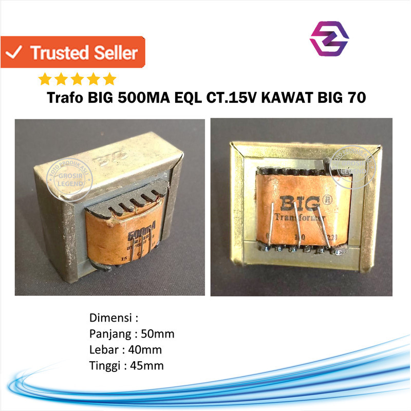 Trafo BIG 500MA EQL CT.15V KAWAT BIG 70