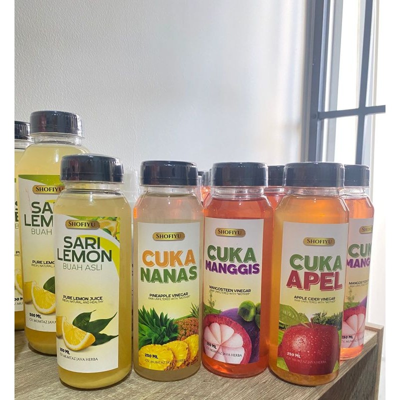 

SHOFIYU CUKA APEL | CUKA NANAS | CUKA MANGGIS | CUKA NAGA | SARI LEMON JAVA HILLS HONEY