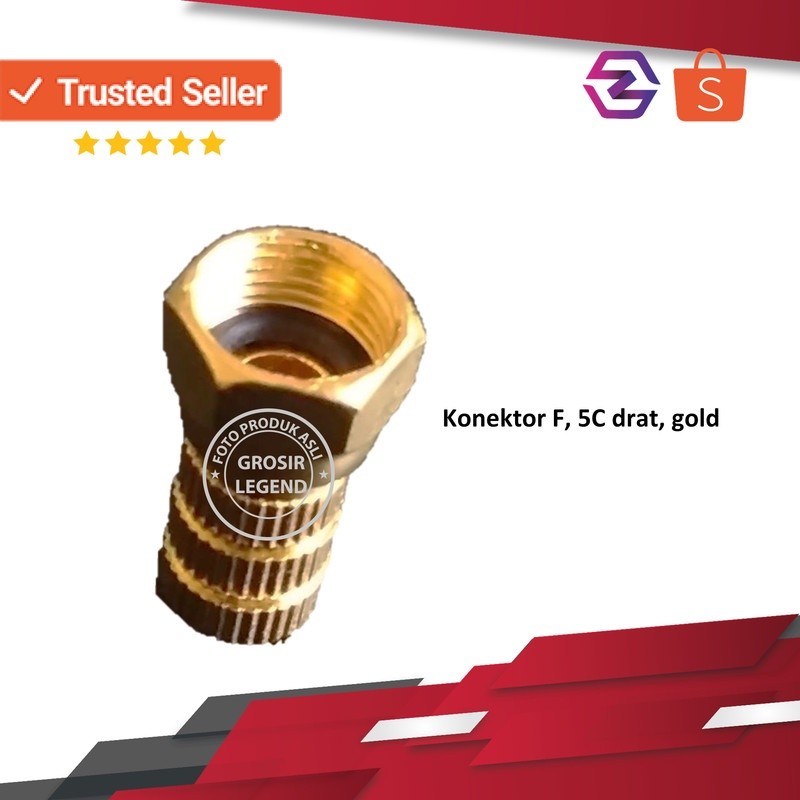 Jack jek F conector konektor drat RG 6/5C catv signal amplifier gold