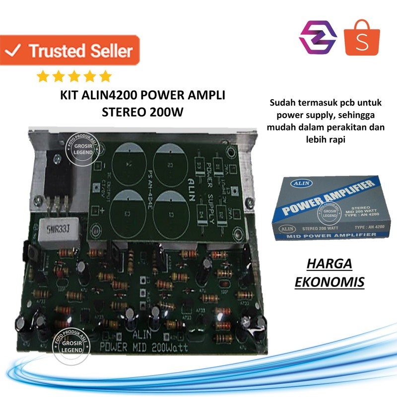 Kit power amplifier stereo ocl 200 watt Alin 4200
