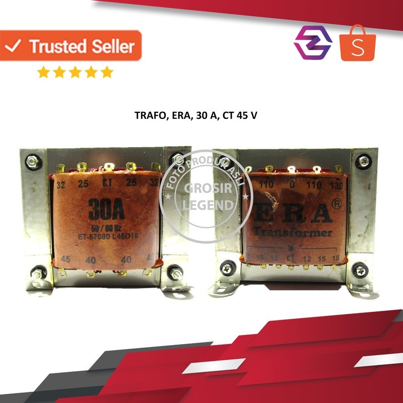 Trafo travo 30A ampere 45V CT Era murni tembaga