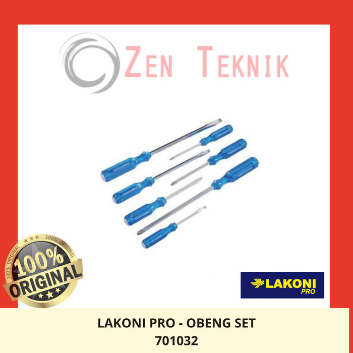 /////] Obeng Set 7 pcs 701032 LAKONI PRO / GO THRU SCREWDRIVER SET OBENG