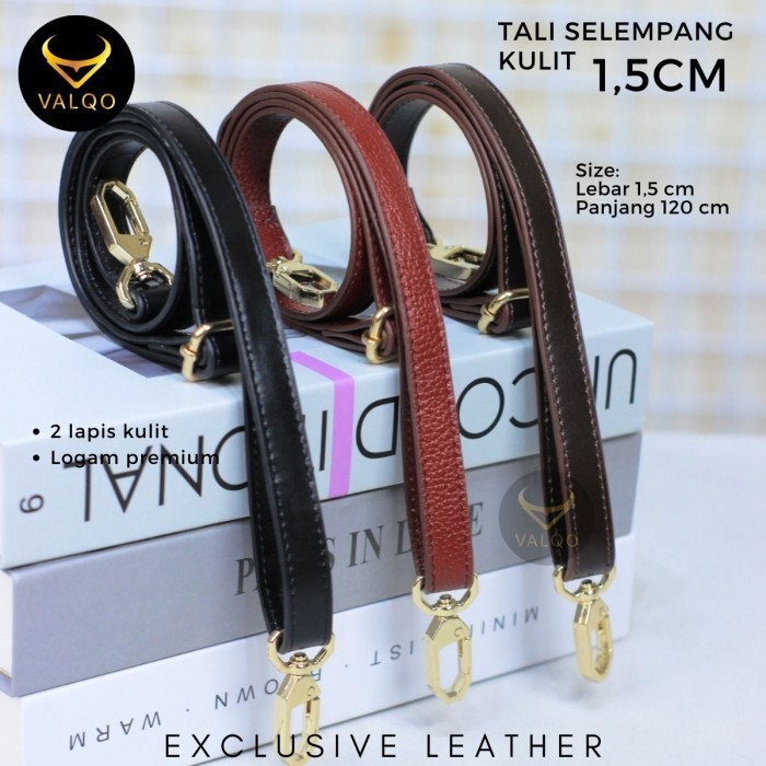 PROMO [VALQO] Tali Kulit Selempang Lebar 1,5 CM Tali panjang Tas Slingbag