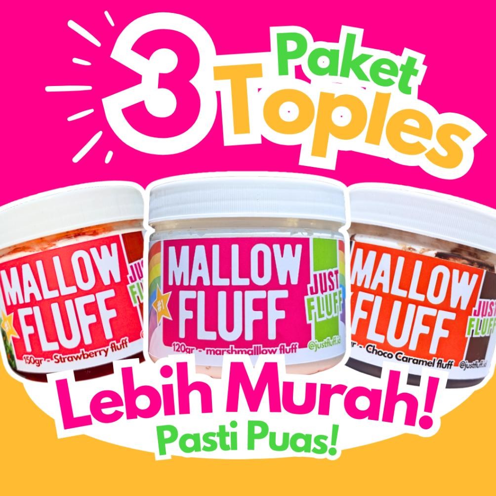 

Selai Marshmallow Fluff 3 Toples JustFluff